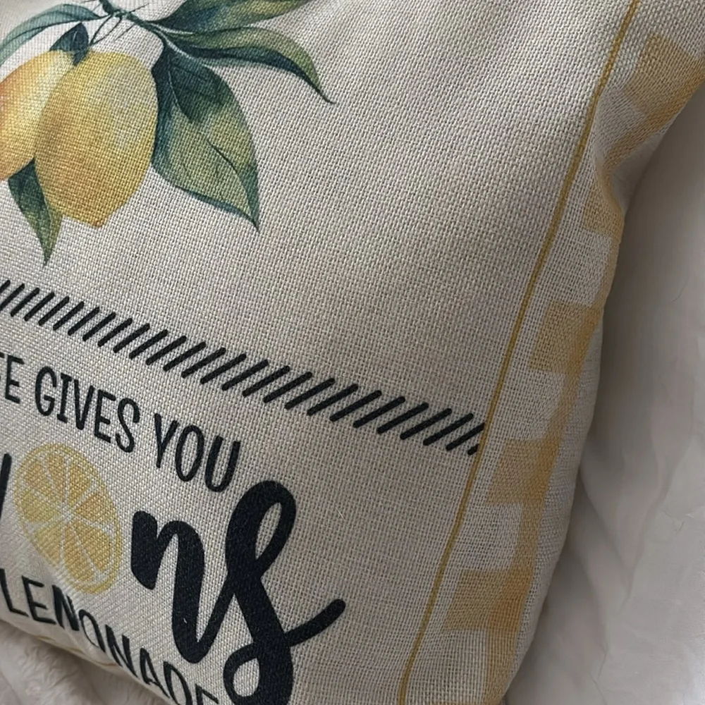 BOGO SALE Lemon Pillow Sweet Lemon Design ONE PILLOW New Final Sale